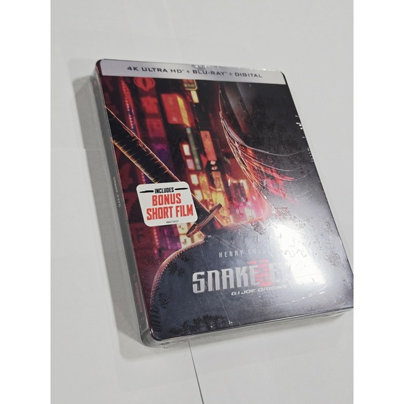Snake Eyes G.I. Joe Origins 4K Ultra HD Blu-ray Digital Steelbook New Sealed - Picture 2 of 6